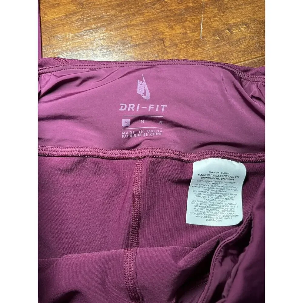Nike Dri-Fit Waist Tie Running Ankle Athletic Work Out Leggings Size M